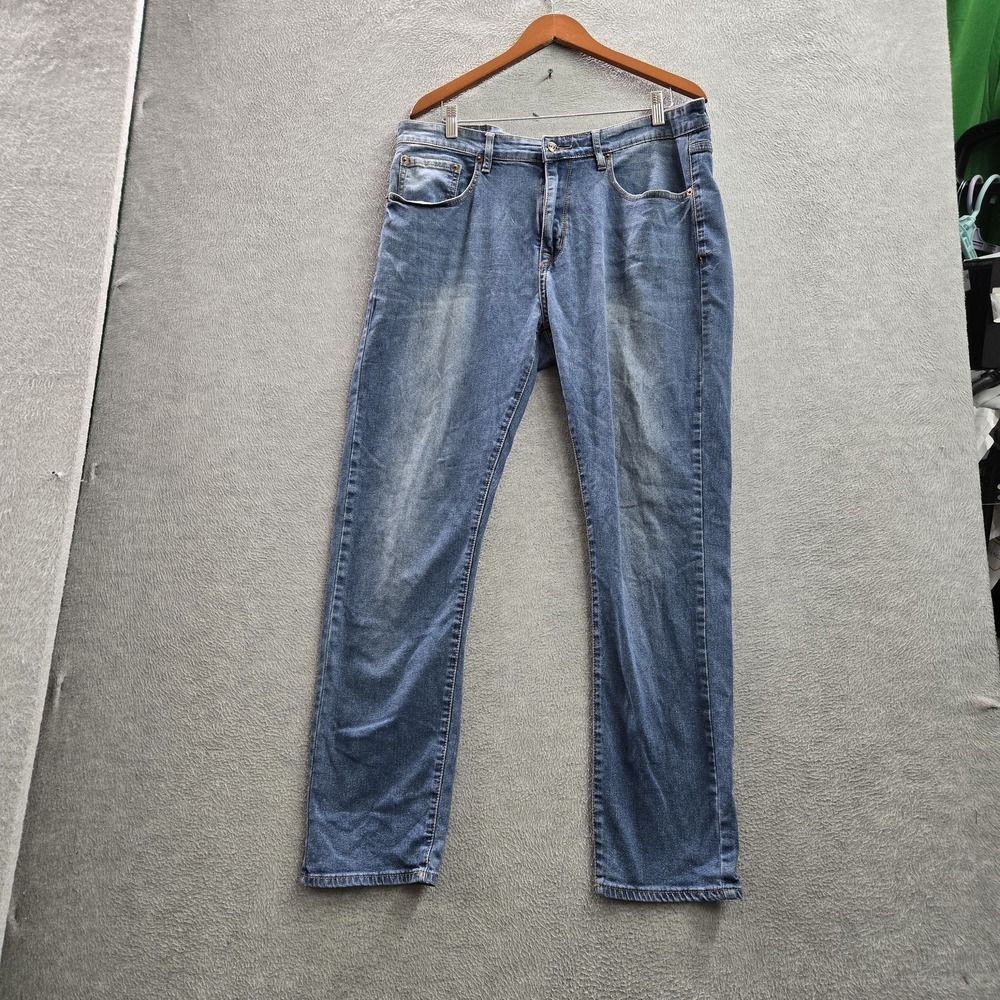 MBX Men Jeans 36X30 Blue Denim Straight Slim Fit 28" Inseam‎